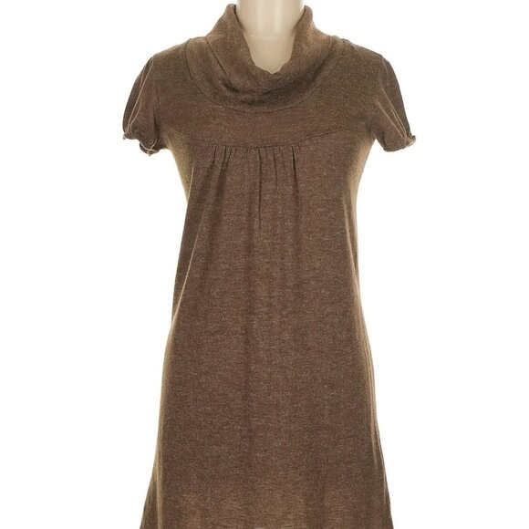 Love Delirious Los Angeles Brown Cowl Neck Sweater Casual Dress - Picture 1 of 6